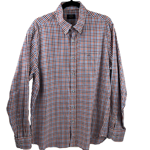 Paul & Shark Yachting Silver Collection Red Blue Check Men's button down shirt - Picture 1 of 10